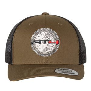 AT4 3D YP Snapback Trucker Hat- Coyote Brown/ Black